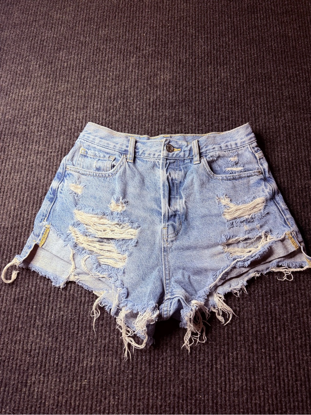 PacSun Vintage High Rise Distressed Denim Shorts Size 28
